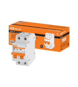 Выключатель автоматический ВА 47-29, 2Р 6А 4,5кА хар.С TDM SQ0206-0089