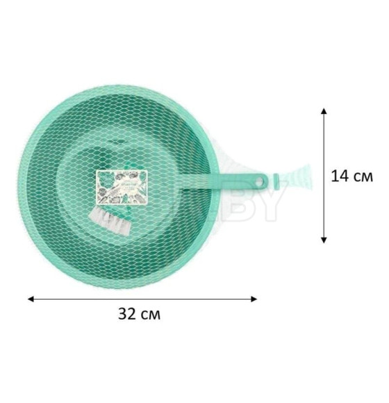 Набор (таз 4л + ковшик 1,5л+щетка для овощей) Organic Food (SC600910622) 