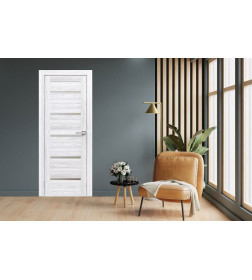 Дверь межкомнатная Амати М01, 700х2000, Экошпон,Сканди классик,стекло матовое