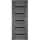 Дверь межкомнатная Амати М01, 900х2000, Экошпон, Дуб шале-графит, мателюкс черное