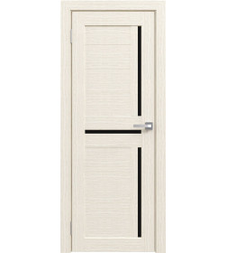 Дверь межкомнатная Амати 18,700х2000,Экошпон,Эшвайт,стекло черное