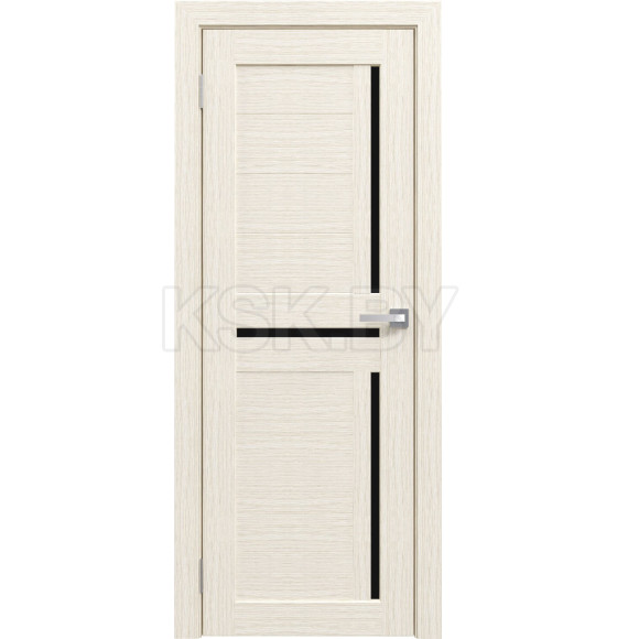 Дверь межкомнатная Амати 18,700х2000,Экошпон,Эшвайт,стекло черное