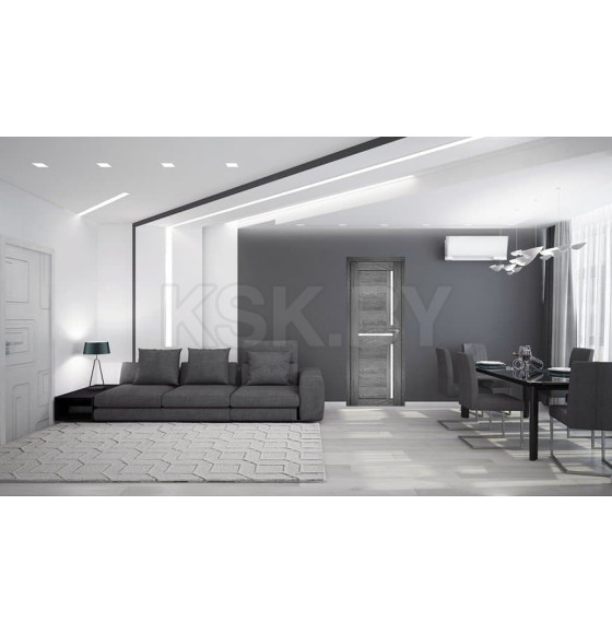 Дверь межкомнатная Амати 18, 800х2000, Экошпон, Дуб шале-графит, мателюкс матовое