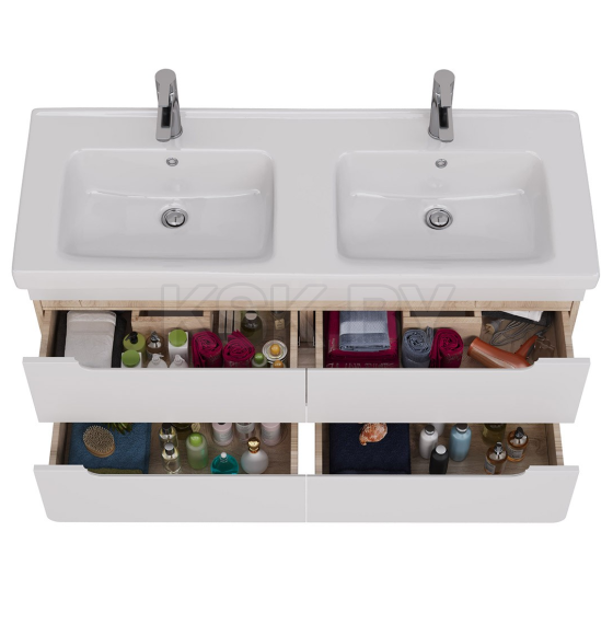 Тумба подвесная Lemark под умывальник Olivia, дуб кантри LM08OL125T (LM08OL125T) 