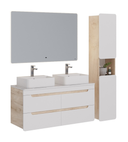 Тумба подвесная Lemark под умывальник Olivia, дуб кантри LM08OL125T