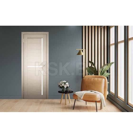 Дверь межкомнатная Амати 18, 400х2000, Экошпон, Белёный дуб, мателюкс матовое