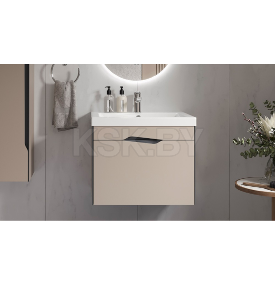 Тумба подвесная Velvex Krona 600-0-1 (Como) серый камень (361 серый камень) 