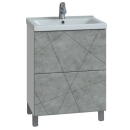 Тумба напольная Vigo Geometry 600-0-2 бетон под умывальник Фостер tn.bsf.GEO.FOS.60.2Y (tn.bsf.GEO.FOS.60.2Y бетон) 
