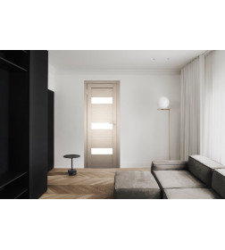 Дверь межкомнатная Амати 12,700х2000,Экошпон,Белёный дуб,стекло матовое