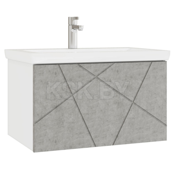 Тумба подвесная Vigo Geometry 600-0-1 бетон под умывальник Como (033 бетон) 