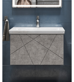 Тумба подвесная Vigo Geometry 600-0-1 бетон под умывальник Como
