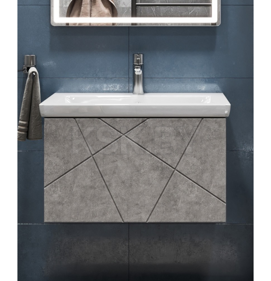 Тумба подвесная Vigo Geometry 600-0-1 бетон под умывальник Como (033 бетон) 