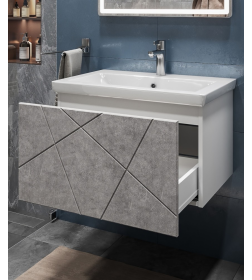 Тумба подвесная Vigo Geometry 600-0-1 бетон под умывальник Como