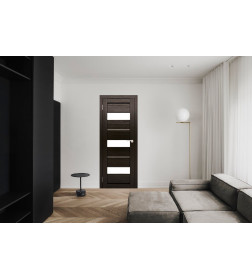 Дверь межкомнатная Амати 12, 900х2000, Экошпон, Венге, мателюкс матовое