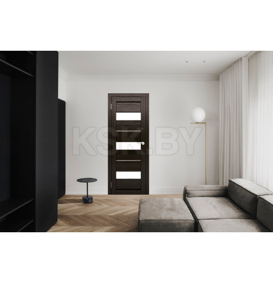 Дверь межкомнатная Амати 12, 600х2000, Экошпон, Венге, мателюкс матовое