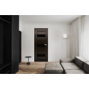 Дверь межкомнатная Амати 12, 900х2000, Экошпон, Венге, мателюкс черное