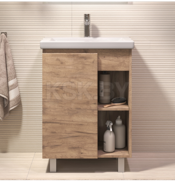 Тумба напольная Vigo Milos 600-1-0 под умывальник Como дуб золотой (316 дуб золотой) 