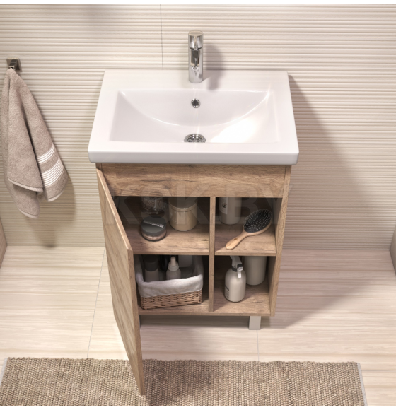 Тумба напольная Vigo Milos 600-1-0 под умывальник Como дуб золотой (316 дуб золотой) 