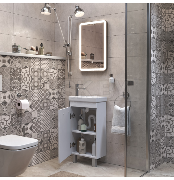 Тумба напольная Vigo Plaza 400-1-0 под умывальник Миранда tn.PLA.MIR.40.1D (tn.PLA.MIR.40.1D) 