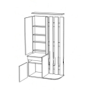 Секция для прихожей Артём-Мебель СН-100.00 (ДСП)бетон спаркс-бетон спаркс лайт