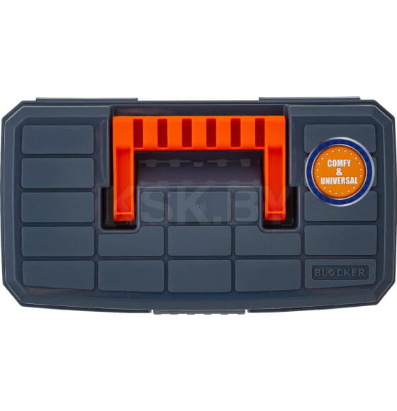 Бокс для хранения BLOCKER Techniker 9" серо-свинцовый/оранжевый (BR365010026) 