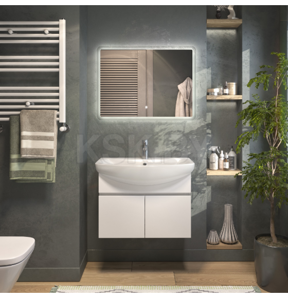 Тумба подвесная Vigo Wing 700-2-0 белый под умывальник Балтика tp.WIN.BAL.70.2D (tp.WIN.BAL.70.2D белый) 