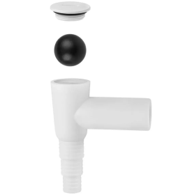 Сифон для стиральной машины наружный белый, AV Engineering