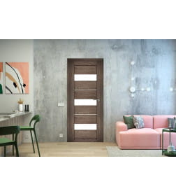 Дверь межкомнатная Амати 12, 800х2000, Экошпон, Дуб шале корица, мателюкс матовое