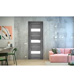 Дверь межкомнатная Амати 12, 700х2000, Экошпон, Дуб шале-графит, мателюкс матовое