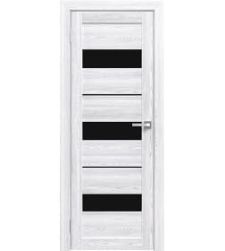 Дверь межкомнатная Амати 12,800х2000,Экошпон,Сканди классик,стекло черное