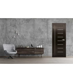 Дверь межкомнатная Амати 07, 600х2000, Экошпон, Венге, мателюкс матовое