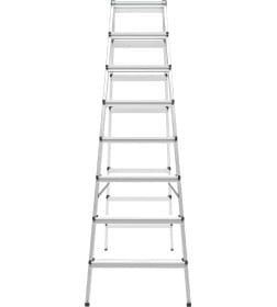 Стремянка алюминиевая 8 ступеней 2-х сторонняя NV112 Новая Высота 1120208