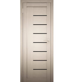 Дверь межкомнатная Амати 07, 400х2000, Экошпон, Белёный дуб, мателюкс черное