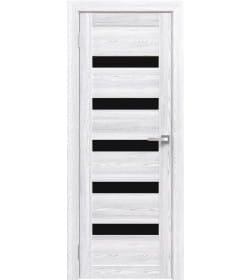 Дверь межкомнатная Амати 03,700х2000,экошпон,сканди классик,стекло черное