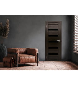 Дверь межкомнатная "Амати  03(ч)", Дуб венге, 600х2 000