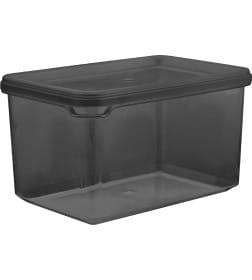 Банка для сыпучих продуктов Plast Team BLACK 0,55л прямоугольная PT170610621