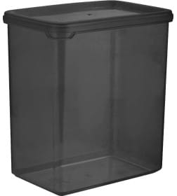 Банка для сыпучих продуктов Plast Team BLACK 1,1л прямоугольная PT170710621