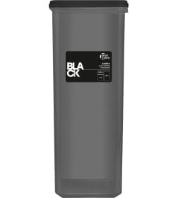 Банка для сыпучих продуктов Plast Team  BLACK 1,65 л прямоугольная PT170810621