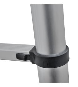 Лестница телескопическая алюминиевая 1х13 перекладин, односекционная 3,8м Новая Высота 2211113ТЛ