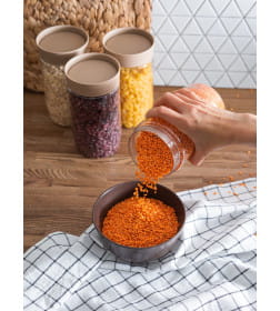 Банка для сыпучих продуктов Plast Team Stockholm 1л шоколадный мокко PT170210015