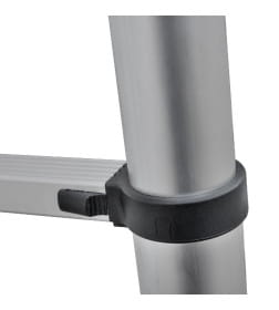 Лестница телескопическая алюминиевая 2х7 перекладин, двухсекционная 4,4м 2311ТЛ Новая Высота 2311207ТЛ