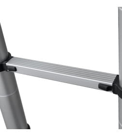 Лестница телескопическая алюминиевая 2х7 перекладин, двухсекционная 4,4м 2311ТЛ Новая Высота 2311207ТЛ