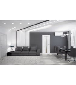 Дверное полотно Амати 05, 800х2000, Экошпон,Сканди классик,стекло матовое