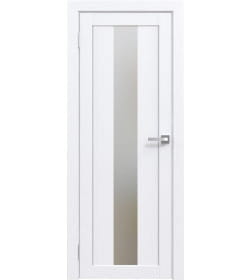 Дверь межкомнатная Амати 05, 800х2000, Экошпон, Бьянко,стекло матовое