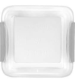 Контейнер для продуктов Plast Team HELSINKI с защёлками 0,5 л квадратный натуральный PT500910999