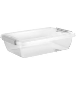 Контейнер для продуктов Plast Team HELSINKI с защёлками 0,7 л прямоугольный натуральный PT501110999