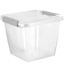 Контейнер для продуктов Plast Team HELSINKI с защёлками 1 л квадратный натуральный PT501010999