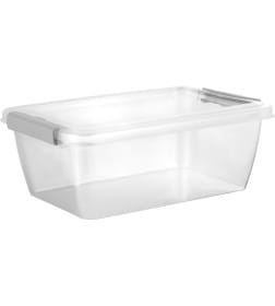 Контейнер для продуктов Plast Team HELSINKI с защёлками 1 л прямоугольный натуральный PT501210999