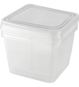 Набор контейнеров для заморозки Frozen 0,75л квадр. 115х115х110 мм 3шт нат. PT204012999