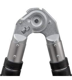 Лестница телескопическая алюминиевая 2х7 перекладин, двухсекционная 4,4м 2311ТЛ Новая Высота 2311207ТЛ